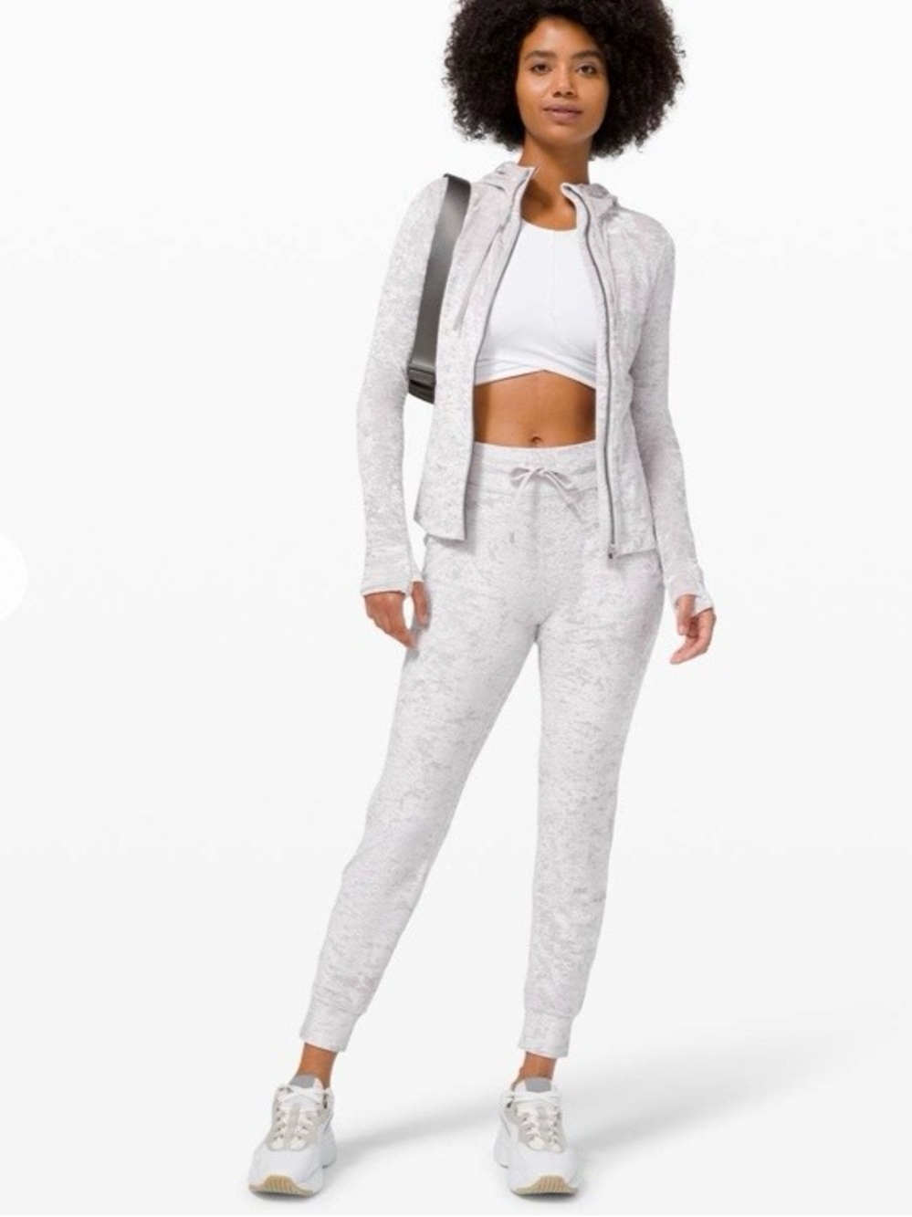 lululemon athletica White Marble Drawstring Joggers